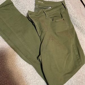 Old navy rockstar skinny olive army green jeans sz 16